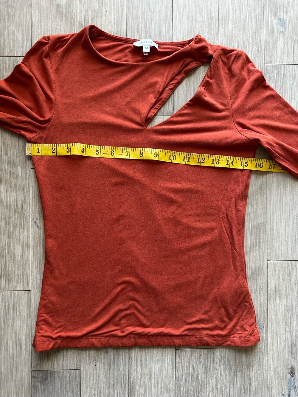 Reiss Long‎ Sleeve Cutout Top Medium - Picture 6 of 7